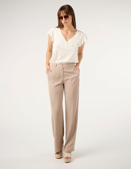 Pantalón relaxed straight para mujer 1