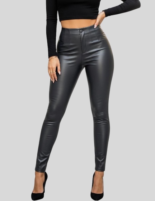 Legging a la cintura alta con botón para mujer Legging a la cintura alta con botón para mujer