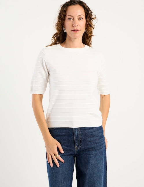Suéter cuello redondo para mujer 1
