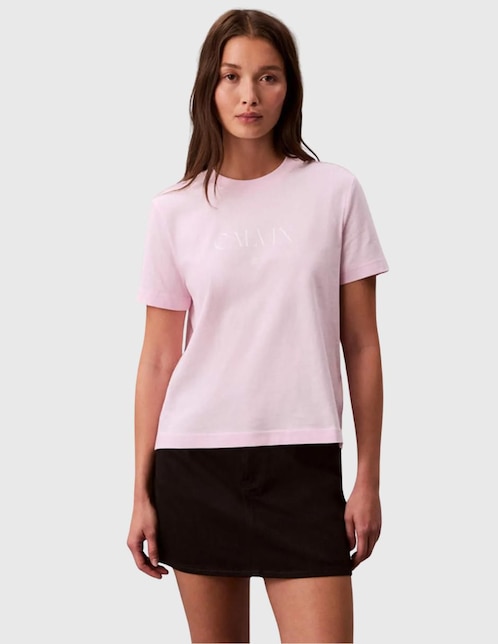 Playera manga corta cuello redondo para mujer 1