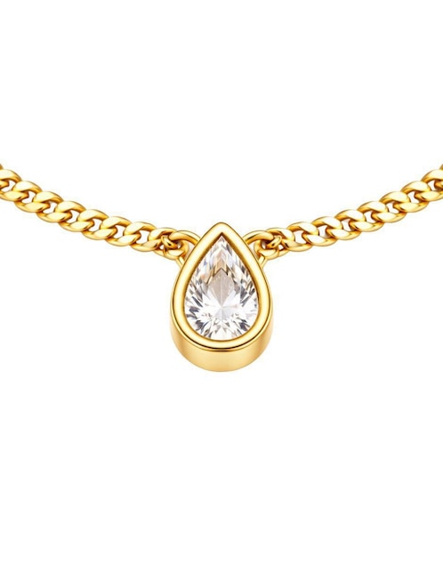 Collar de gota Yoiko Lumina con acabado baño de oro 18 K