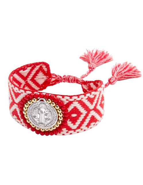 Pulsera yoiko "de" aleación de metal "con" sin gema 18 k custodia san benito "acabado"