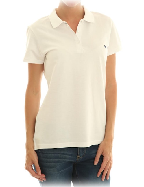 Playera manga corta cuello con botón para mujer 1
