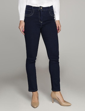 Jeans Straight Delirium Corte Cintura Para Mujer