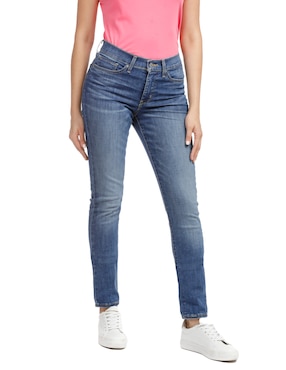 Jeans Skinny Levi's 311 Shaping Skinny Lavado Deslavado Corte Cintura Para Mujer