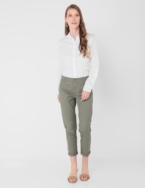 Pantalón chino Dockers slim para mujer