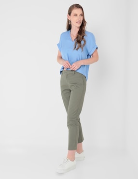 Pantalón chino Dockers slim para mujer