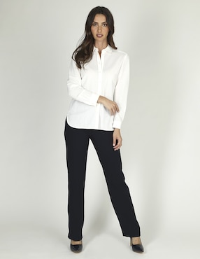 Blusa camisera Foley's manga larga para mujer