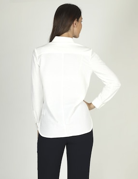 Blusa camisera Foley's manga larga para mujer