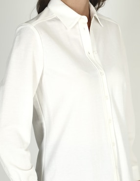 Blusa camisera Foley's manga larga para mujer
