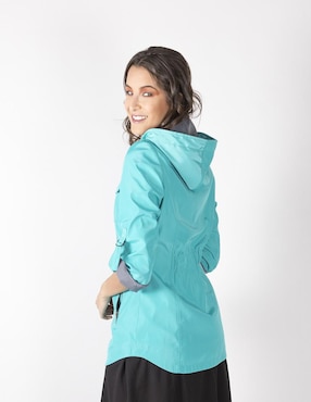 Gabardina impermeable con capucha Shyla para mujer