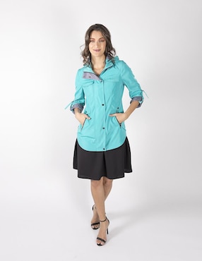 Gabardina impermeable con capucha Shyla para mujer