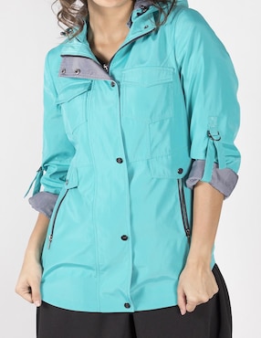 Gabardina impermeable con capucha Shyla para mujer