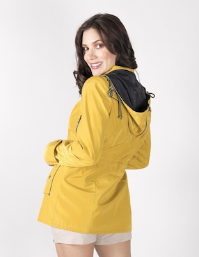 Gabardina impermeable con capucha Shyla para mujer