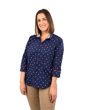 Blusa Ferrioni Manga 3/4 Para Mujer