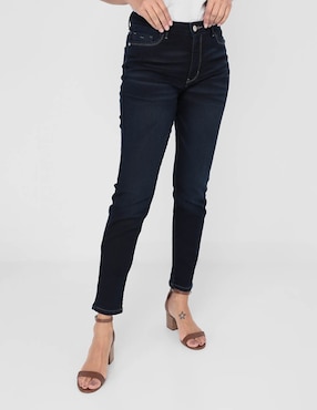 Jeans Skinny Ferrioni Corte Cintura Para Mujer