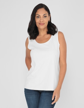 Top Chico's Cuello Redondo Tirante Ancho Para Mujer