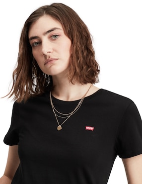 Playera levis negra discount mujer