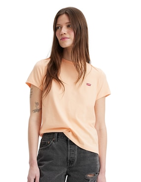 Playera Manga Corta Levi's Cuello Redondo Para Mujer