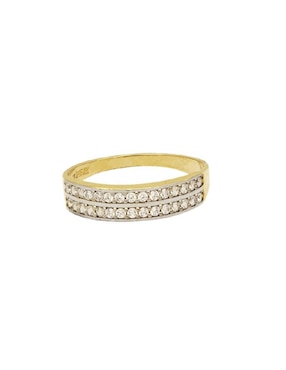 Anillo Horoz 10 K De Oro Zirconia