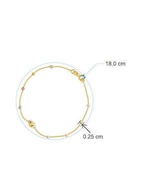Pulsera Horoz de oro con acabado pulido
