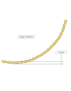 Pulsera Horoz de oro 10 K con acabado pulido