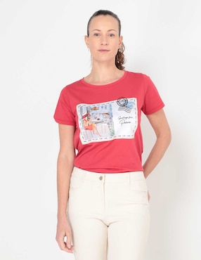 Playera Manga Corta LIEB Cuello Redondo Para Mujer