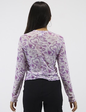 Blusa Berenjena manga larga para mujer
