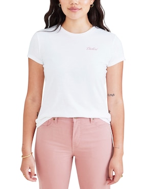 Playera manga corta Dockers cuello redondo para mujer