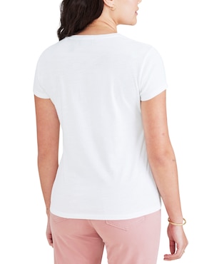 Playera manga corta Dockers cuello redondo para mujer