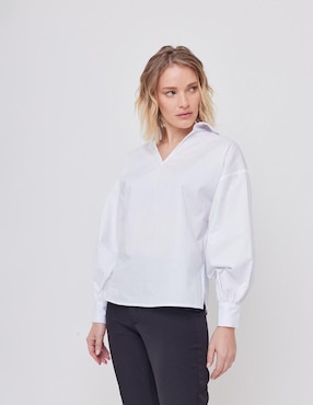 Blusa Linea Pura Manga Larga Para Mujer