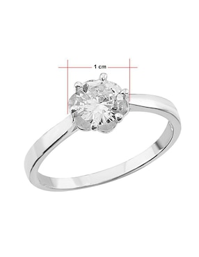 Anillo Horoz P 925 de plata zirconia pulido