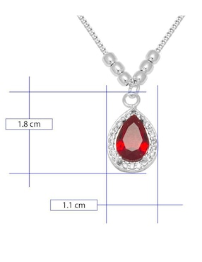 Collar de gota Horoz de plata P 925
