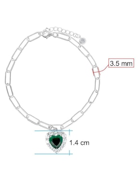 Pulsera Horoz de plata P 925 con acabado pulido