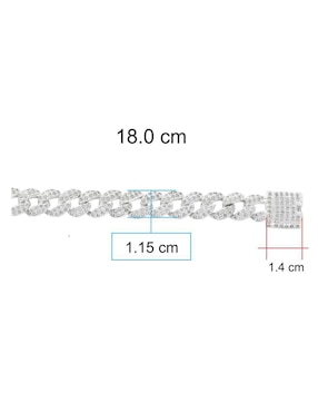 Pulsera Horoz de plata P 925 con acabado pavé