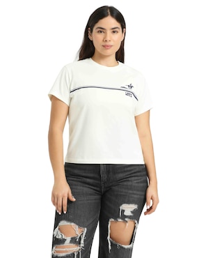 Playera Manga Corta Levi's Cuello Redondo Para Mujer