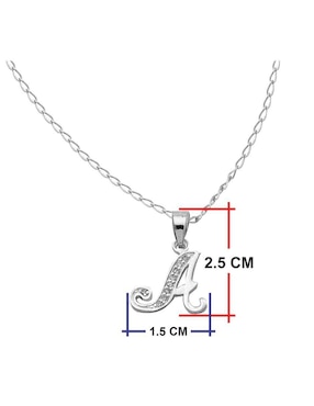 Collar de letra a Horoz de plata P 925