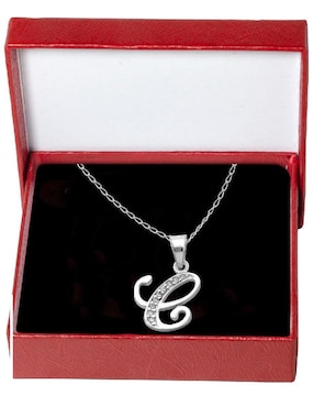 Collar de letra c Horoz de plata P 925