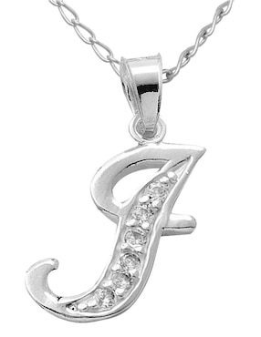 Collar de letra i Horoz de plata P 925