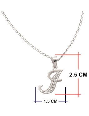 Collar de letra i Horoz de plata P 925
