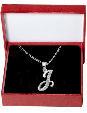 Collar de letra j Horoz de plata P 925