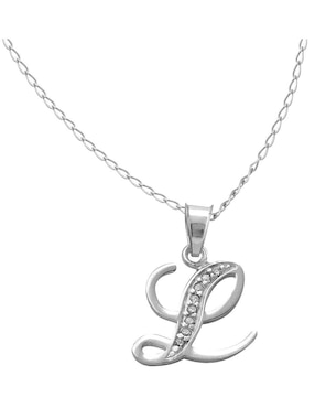 Collar de letra l Horoz de plata P 925