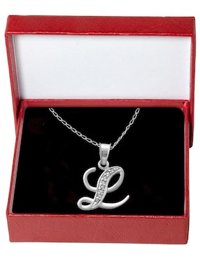 Collar de letra l Horoz de plata P 925