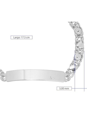Pulsera Horoz de plata P 925 con acabado pulido