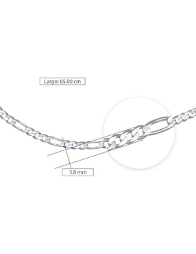 Collar de eslabones Horoz de plata P 925