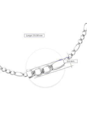 Collar de eslabones Horoz de plata P 925
