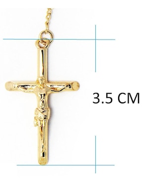 Collar de cruz Horoz 18 K