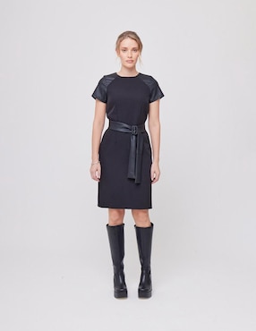 Vestido arriba de la rodilla casual Linea Pura Art Deco para mujer