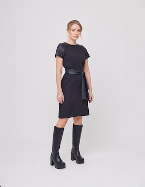 Vestido arriba de la rodilla casual Linea Pura Art Deco para mujer