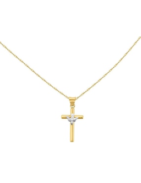 Collar de cruz Horoz de oro 10 K